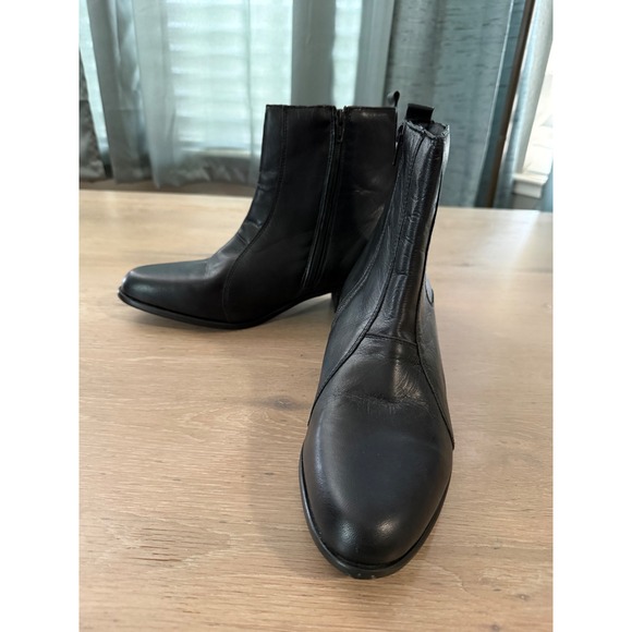 Stacy Adams Other - Stacy Adams Madison Mens Black Leather Side Zip Ankle Boots Size 10M EUC